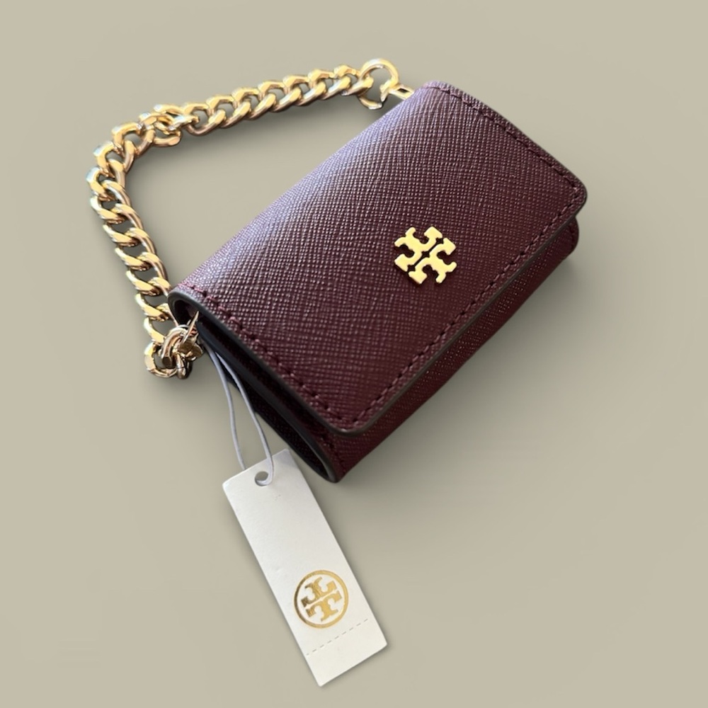 Tory Burch Burgundy AirPod Case